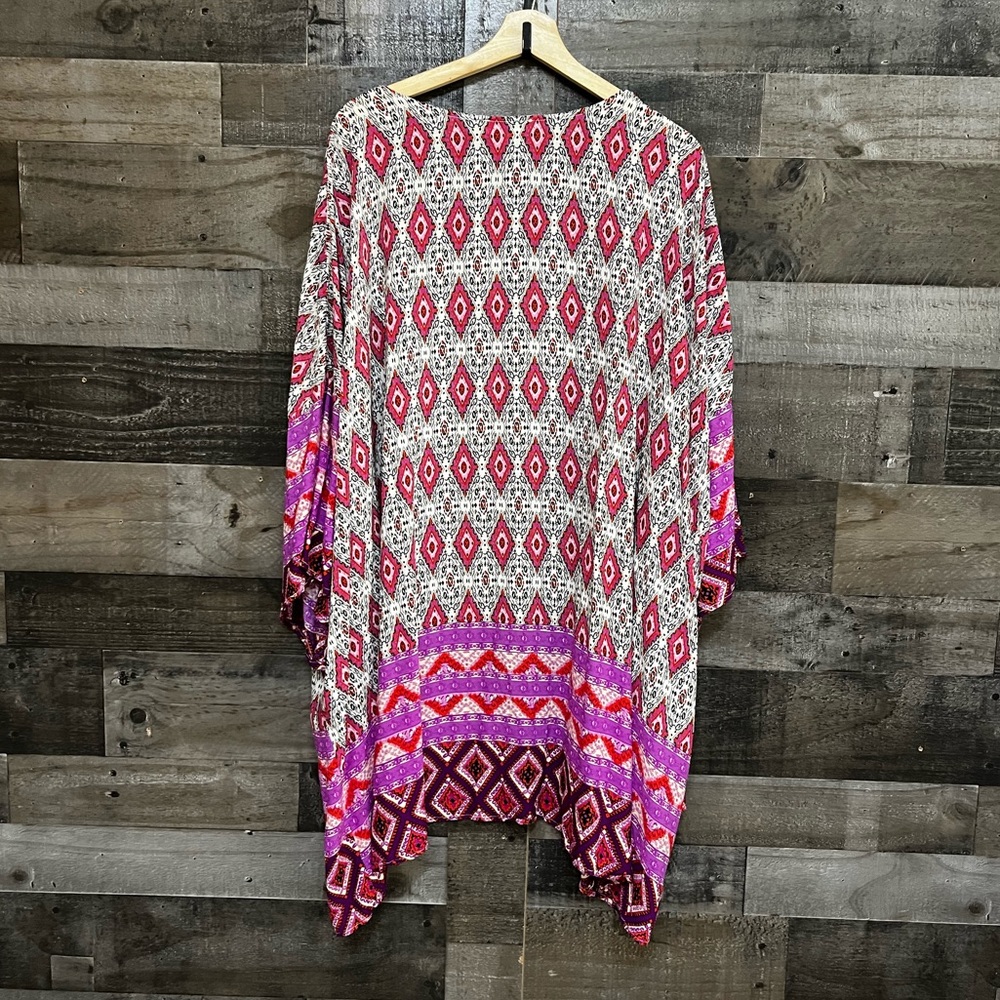Umgee Multicolor Patterned Kimono Top - Picture 8 of 12